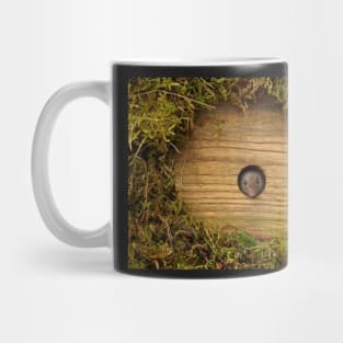 mouse in a hole . Mug